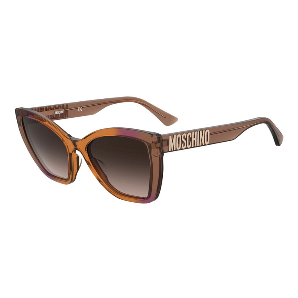 NEW Moschino MOS155/S 012JFF Shiny Brown to Orange Gradient Sunglasses authentic